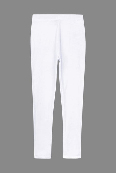 White Full length High Waist Leggings