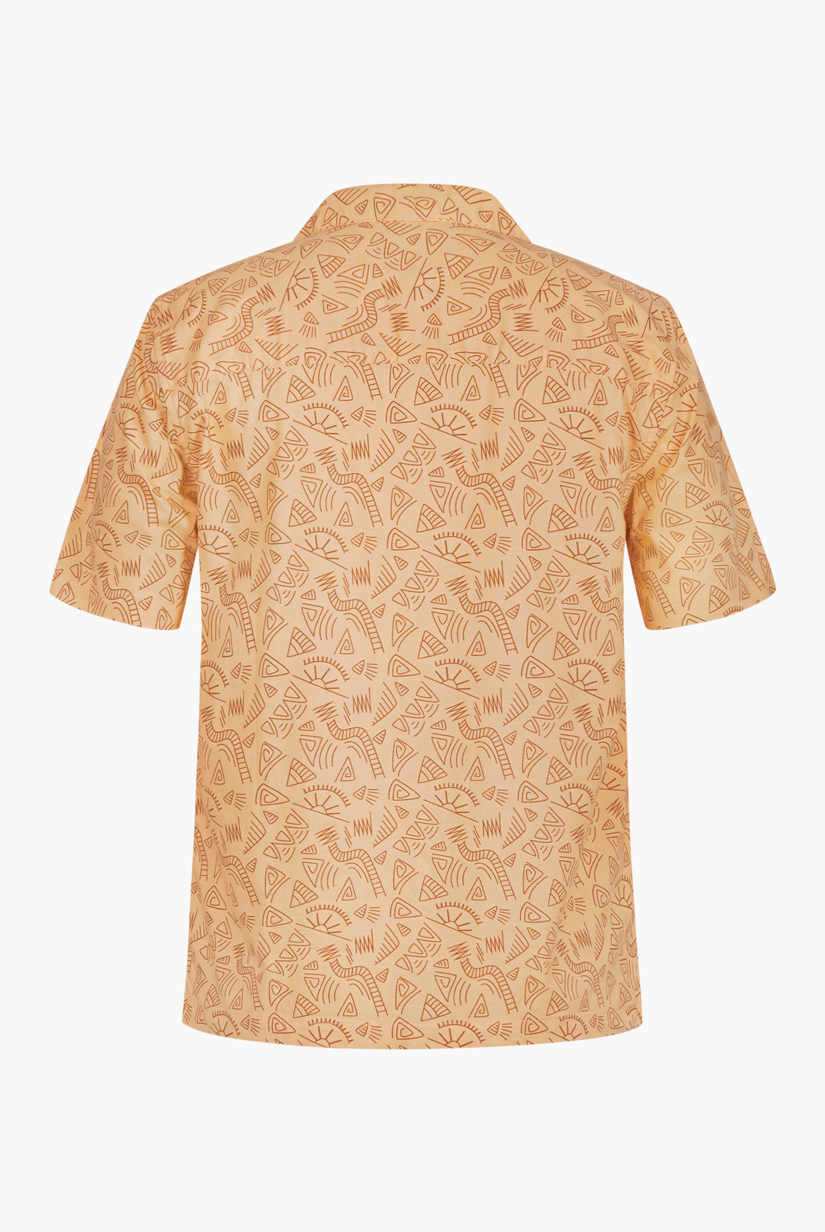 Pencilled Revere Collar Short Sleeve Shirt