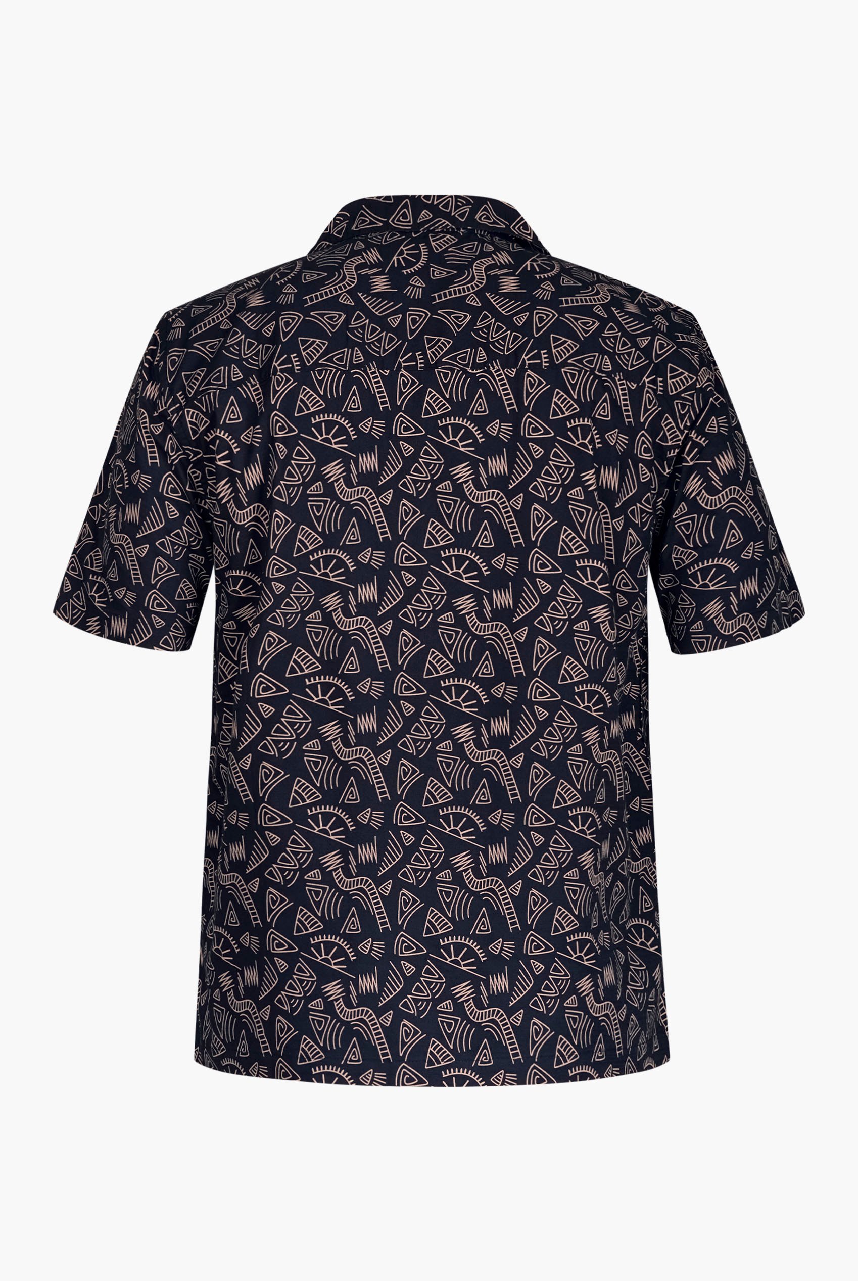 Pencilled Revere Collar Short Sleeve Shirt
