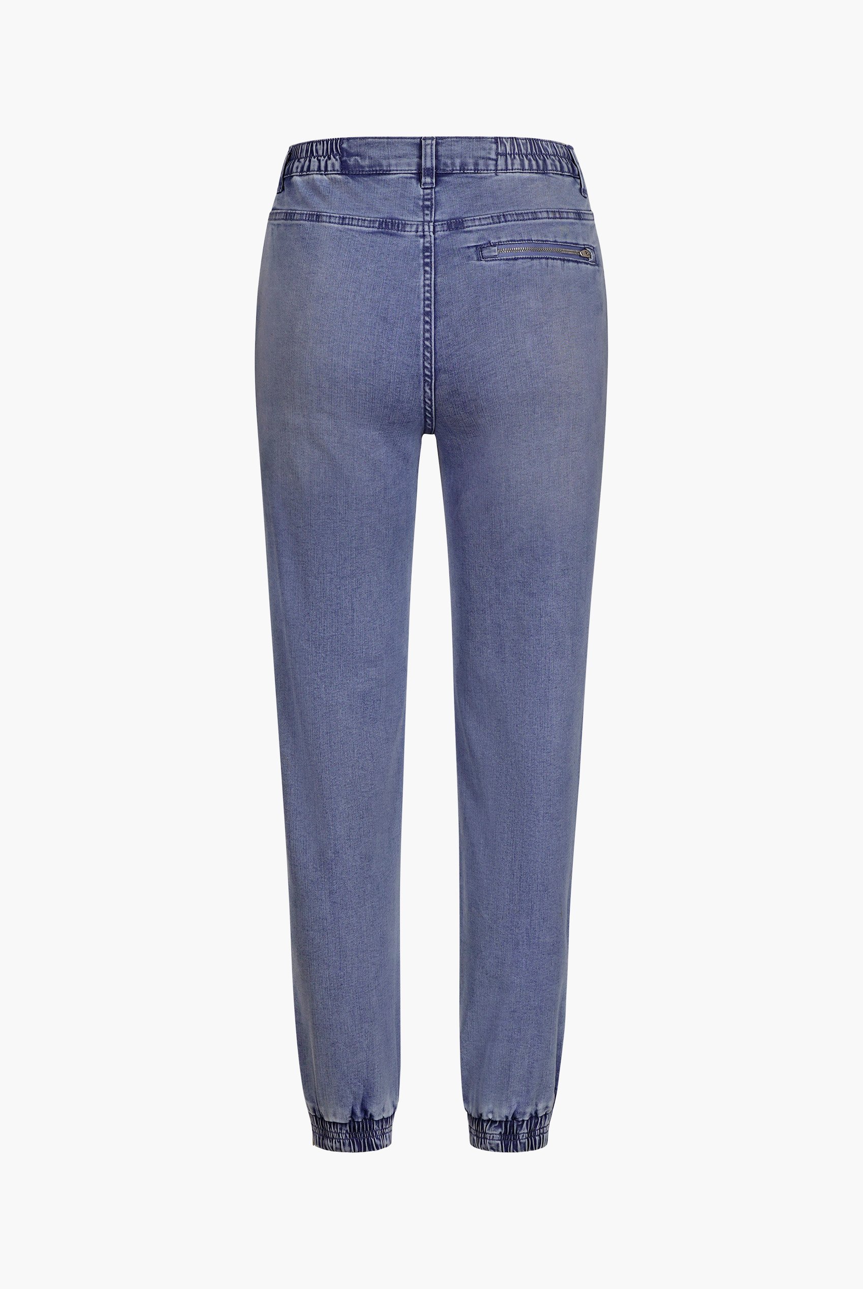 Women’s Zip-Cuff Denim Jogger Pants