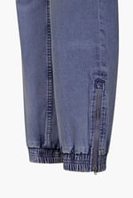 Women’s Zip-Cuff Denim Jogger Pants