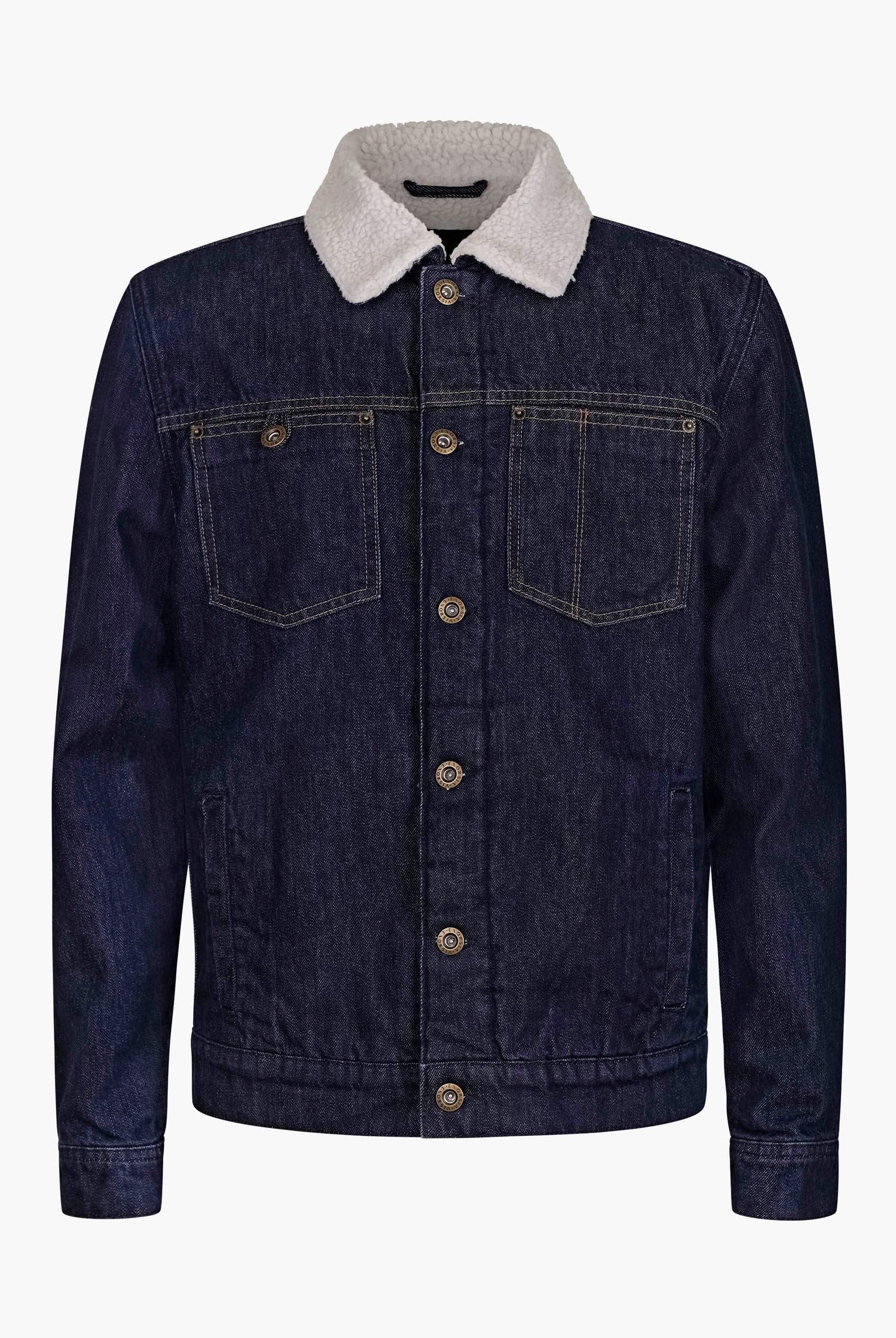 Men's Borg Collar Denim Jacket