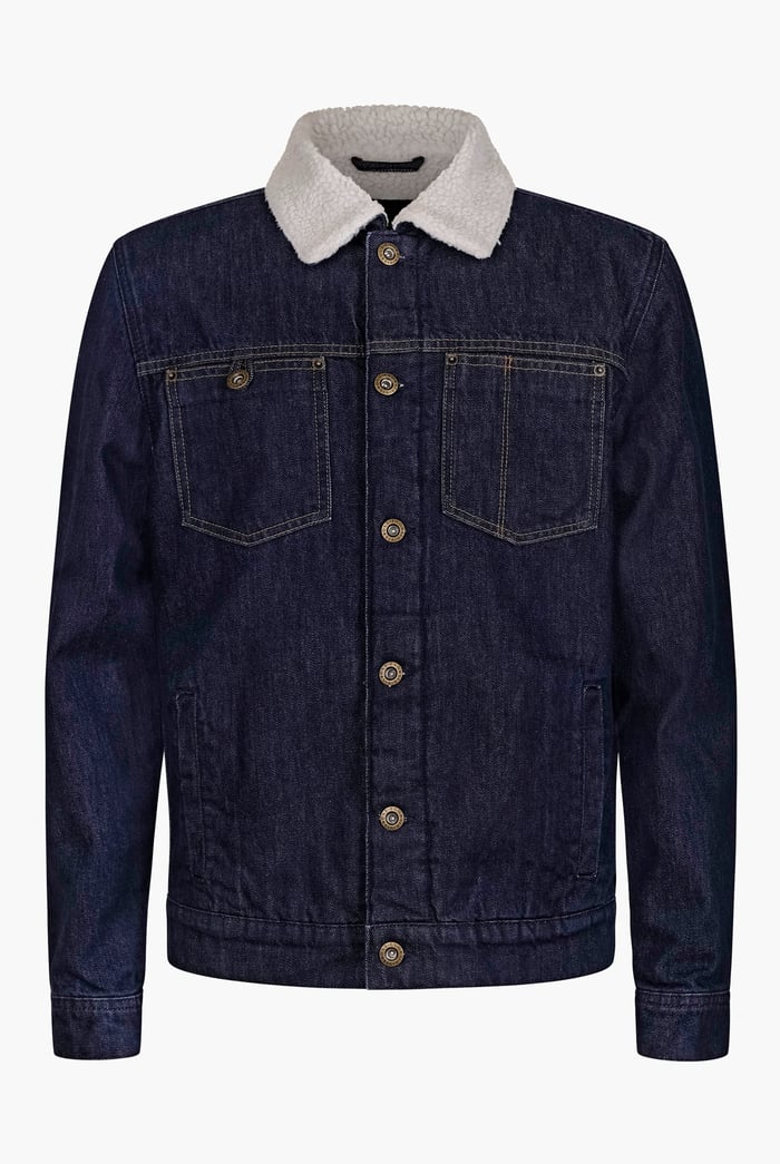 Men's Borg Collar Denim Jacket