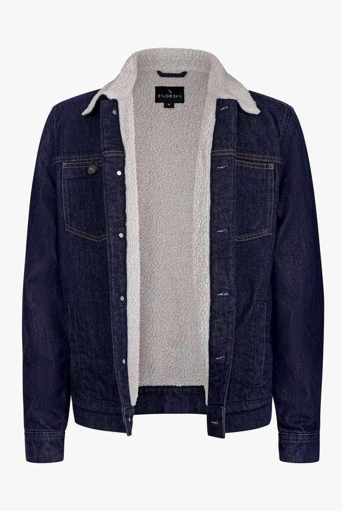 Men's Borg Collar Denim Jacket