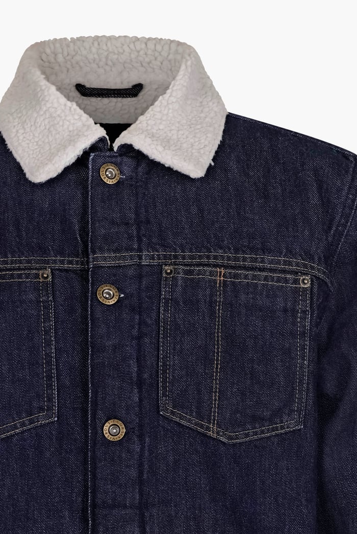 Men's Borg Collar Denim Jacket