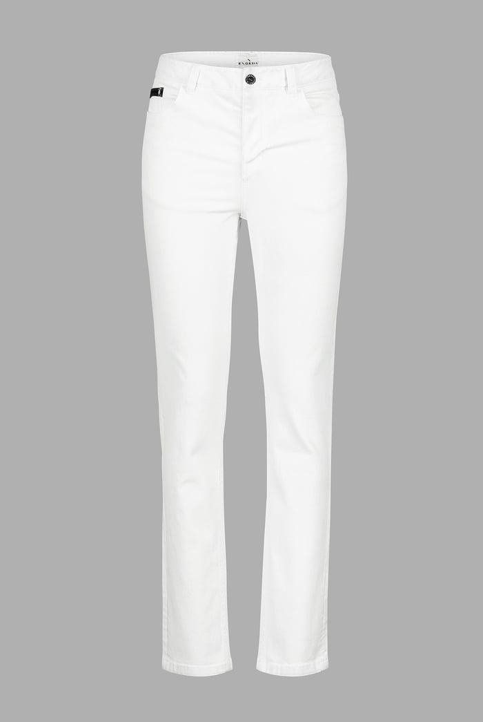 Straight Leg White Jeans