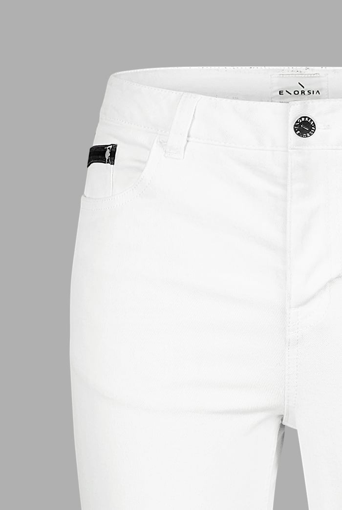 Straight Leg White Jeans