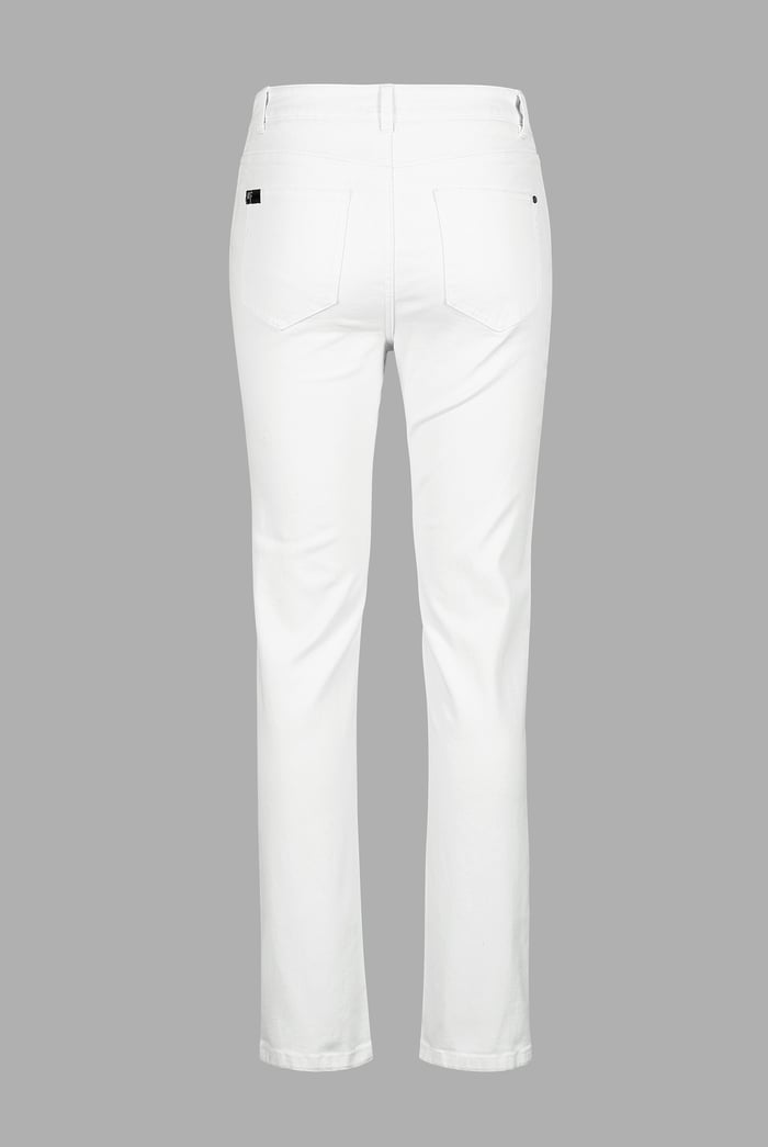 Straight Leg White Jeans