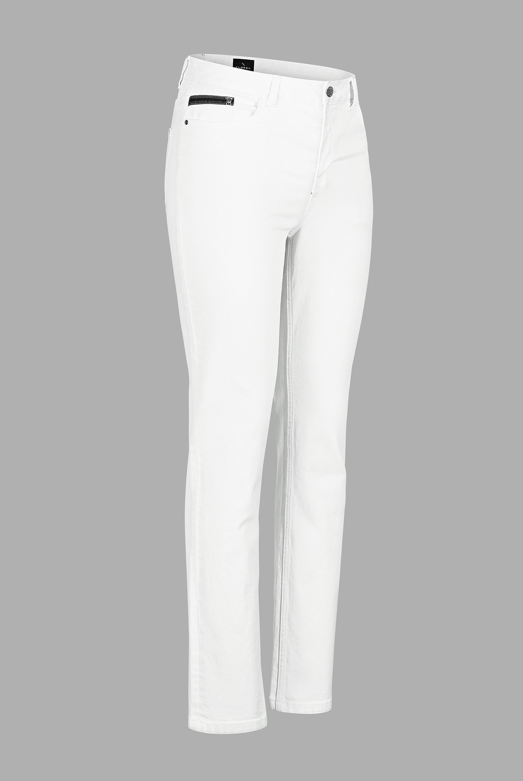 Straight Leg White Jeans