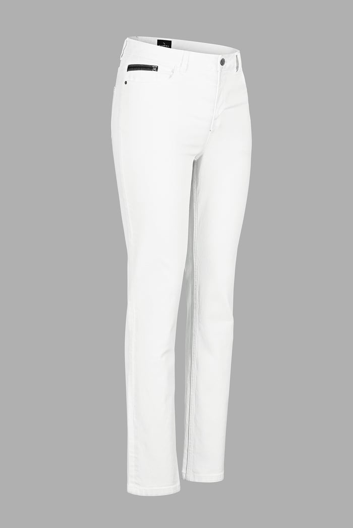 Straight Leg White Jeans