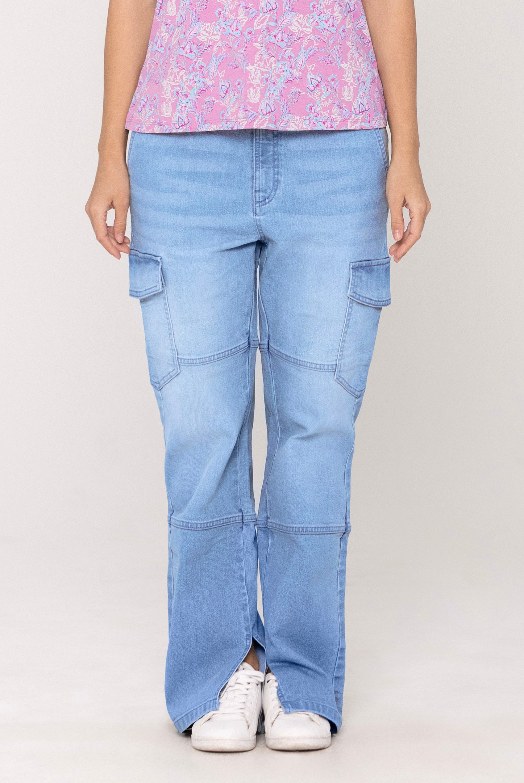 Relaxed Utility Side Slit Jeans