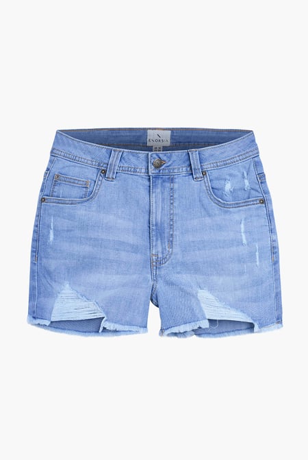 Light Blue Skinny Hot Shorts