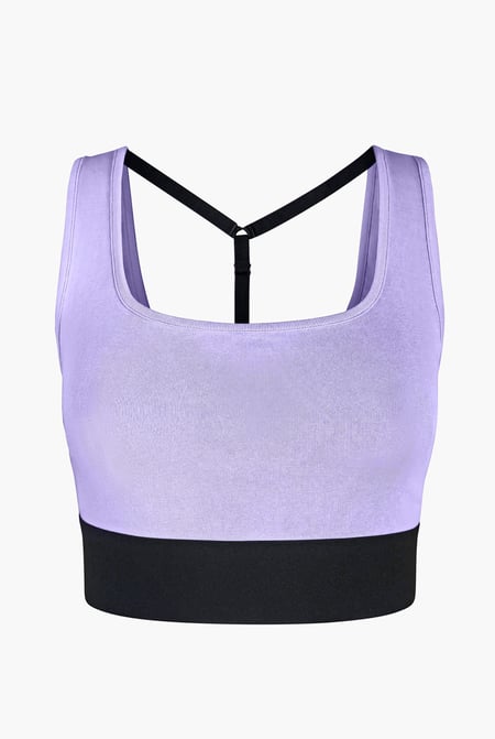 Purple Y Back Body Fitted Cropped Vest