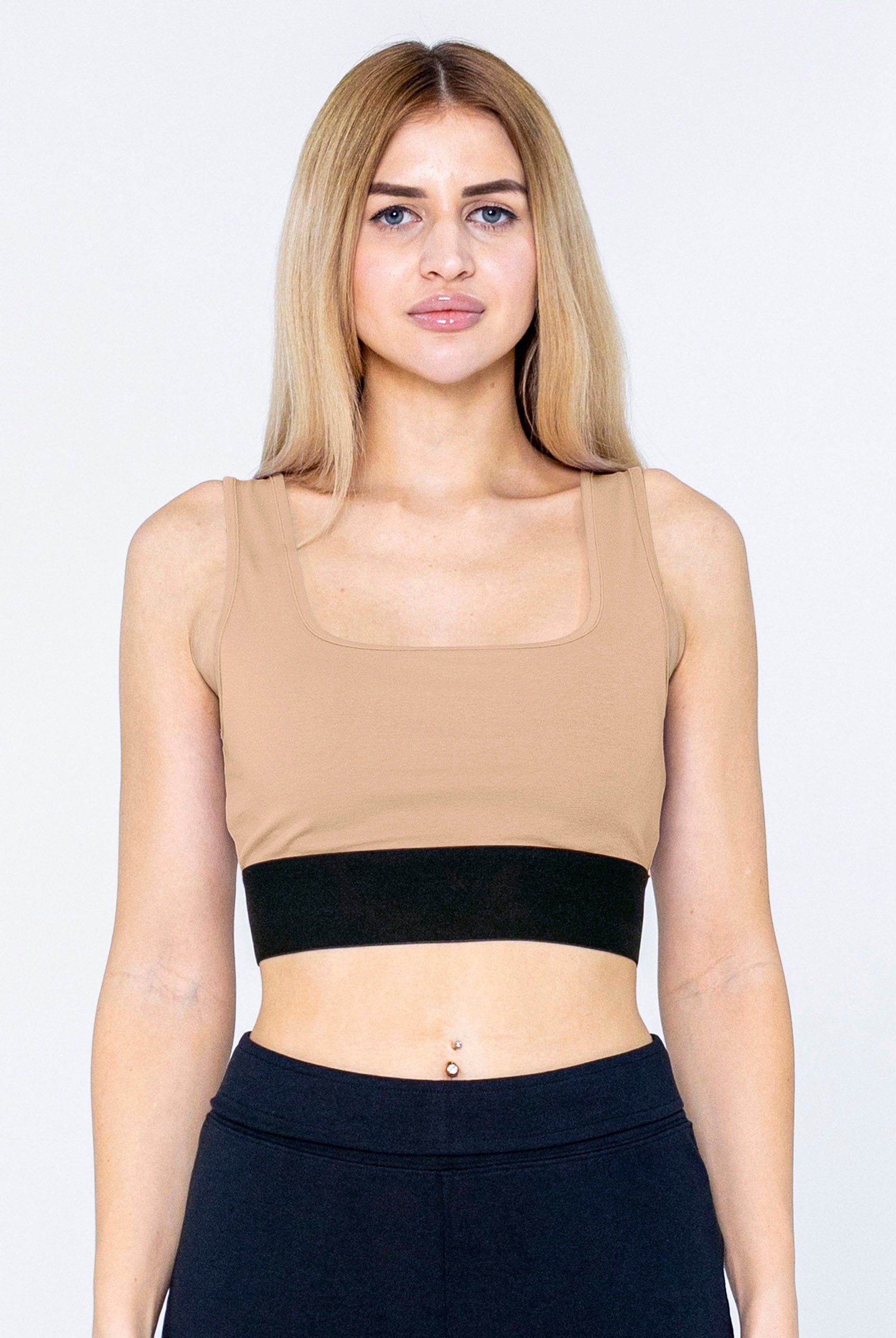 Y Back Body Fitted Cropped Vest