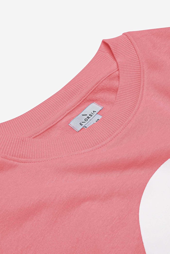 Raw Edge Chest Print Sweatshirt