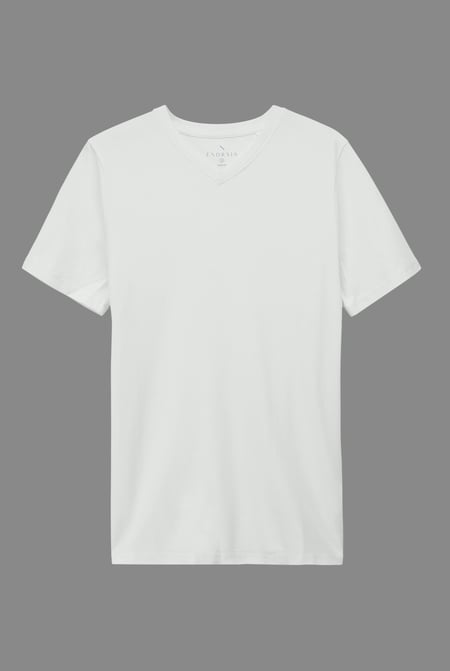 White V-Neck T-Shirt