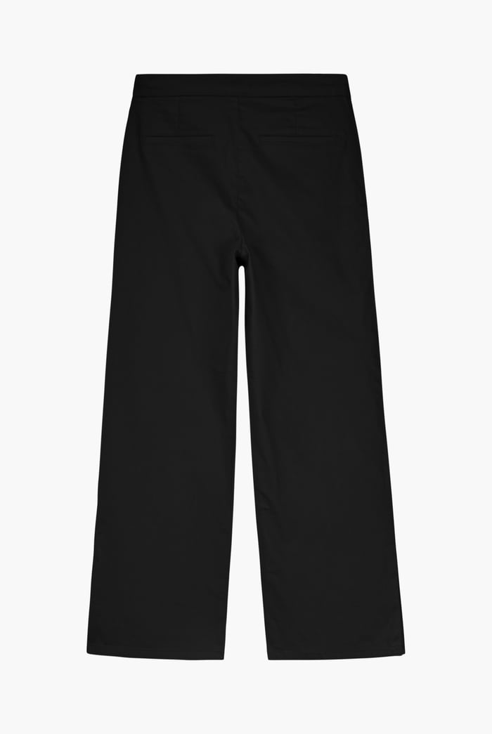 Wide Leg Split Hem Trousers