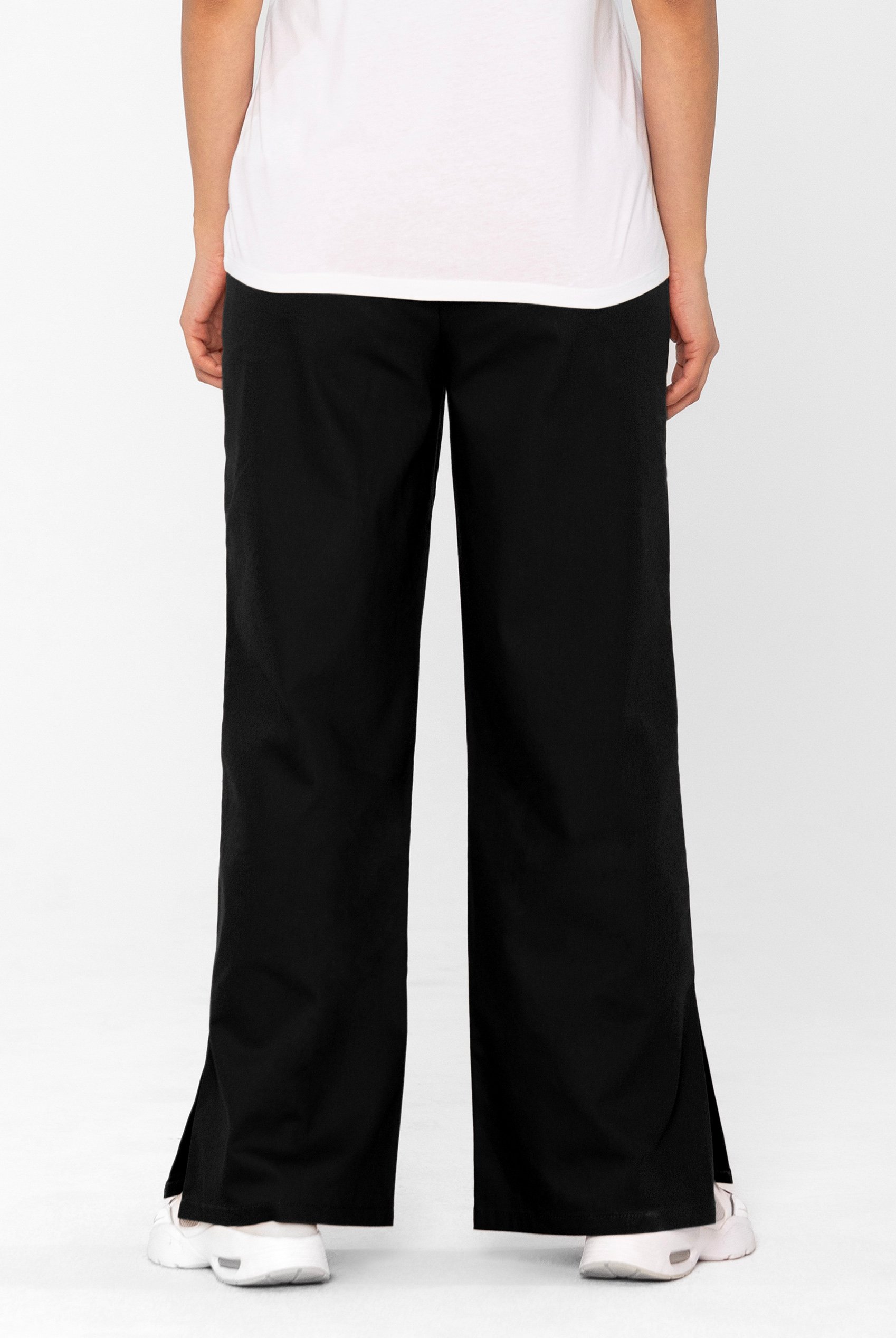 Wide Leg Split Hem Trousers