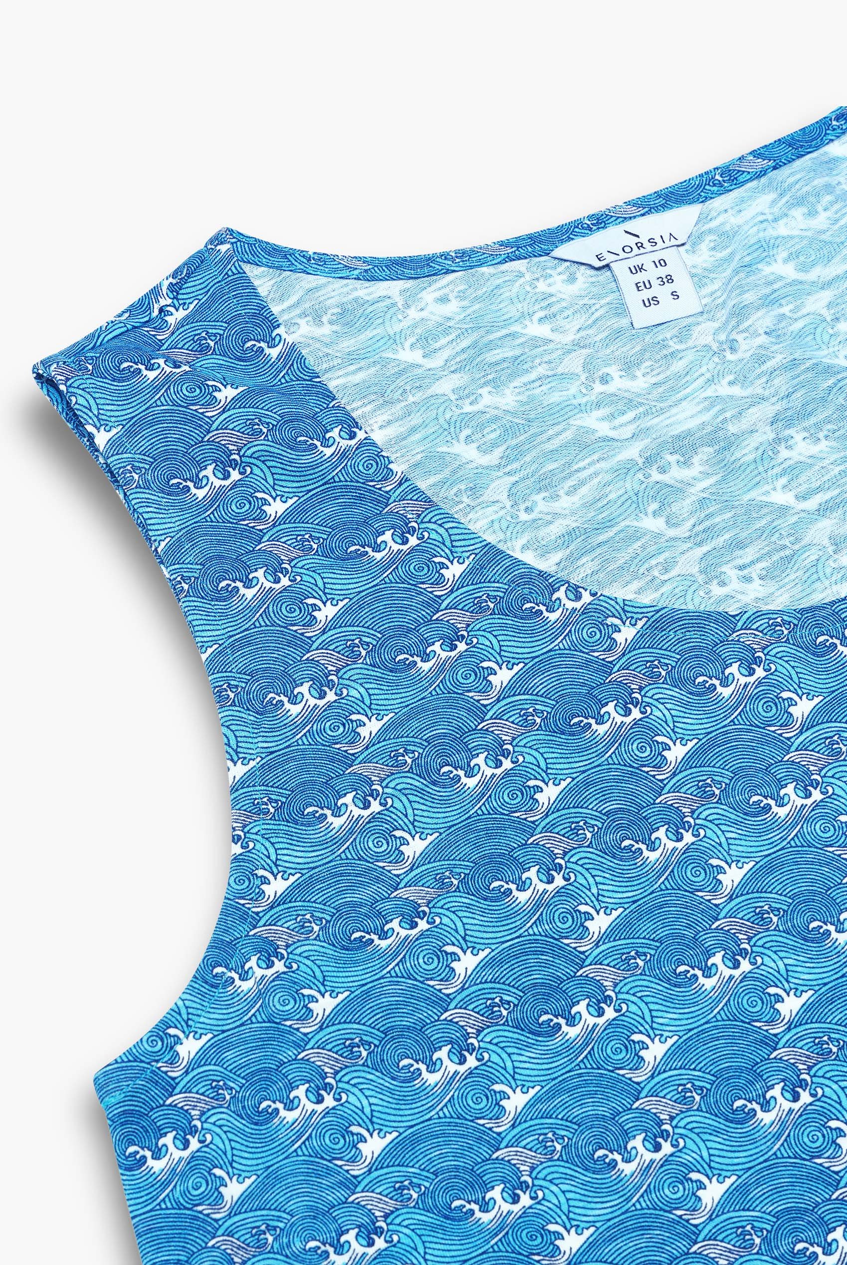 Wave Printed Vest Tank Top