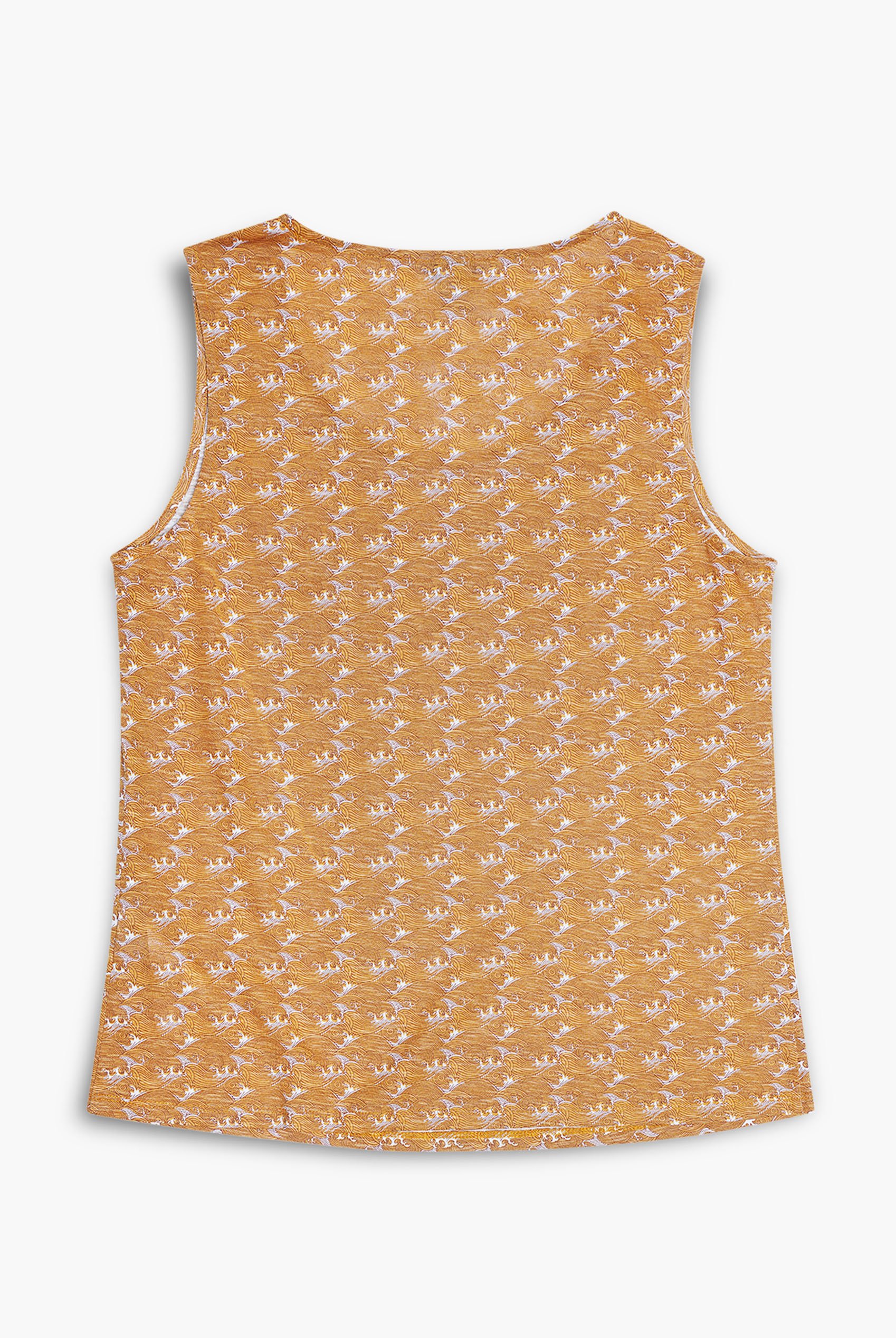 Wave Printed Vest Tank Top