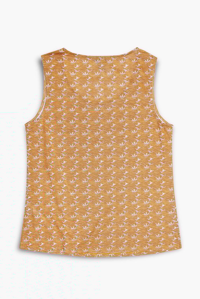 Wave Printed Vest Tank Top