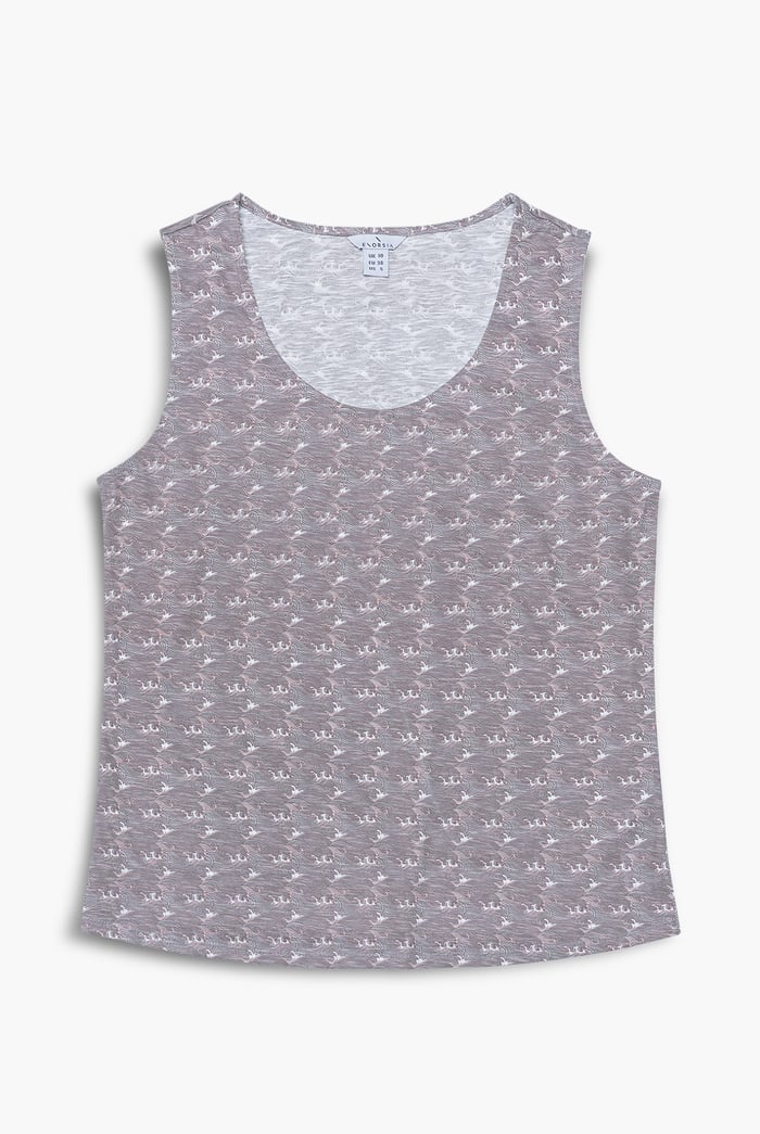 Wave Printed Vest Tank Top