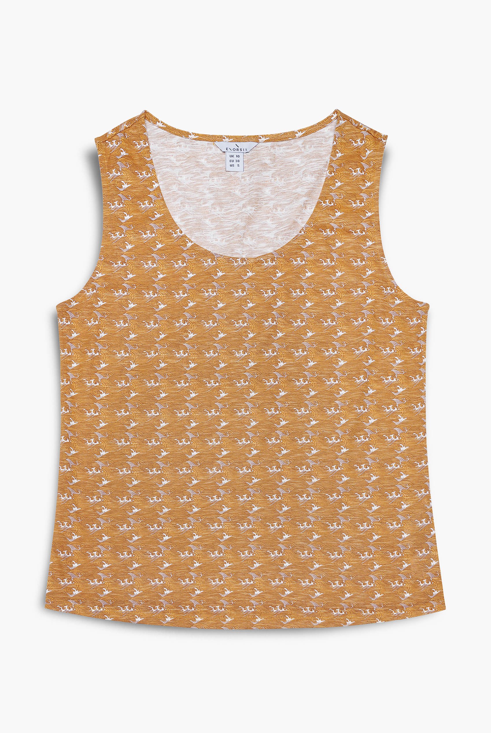 Wave Printed Vest Tank Top