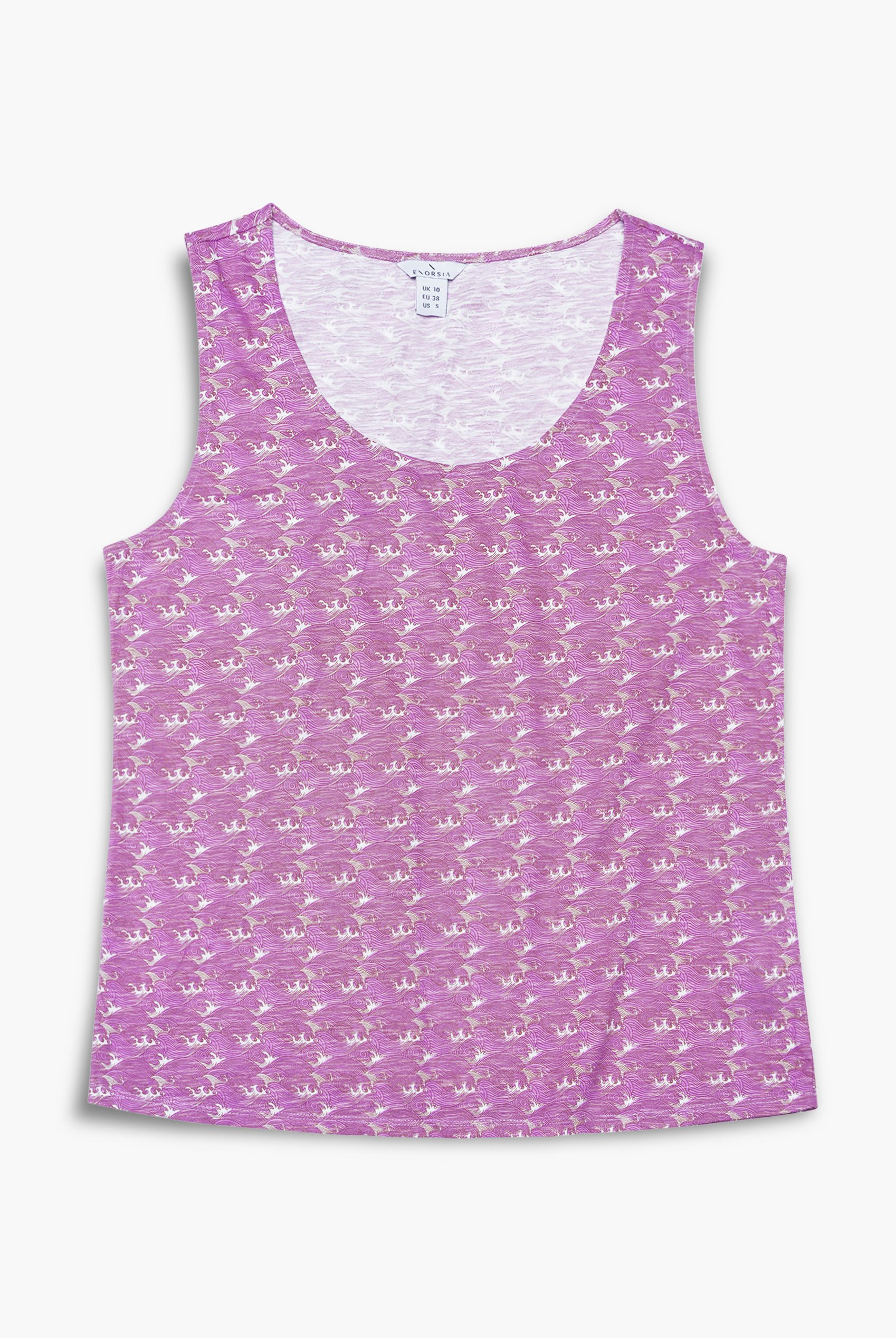 Wave Printed Vest Tank Top