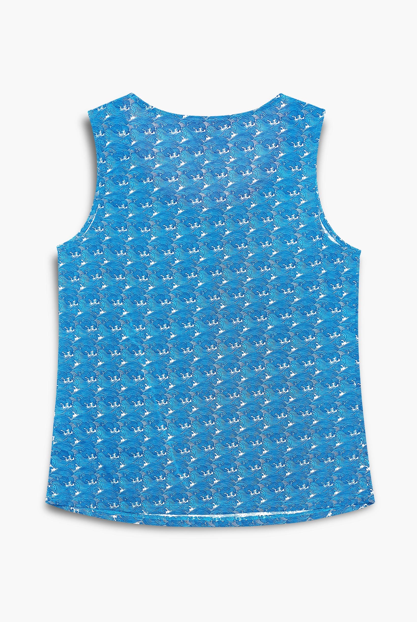 Wave Printed Vest Tank Top