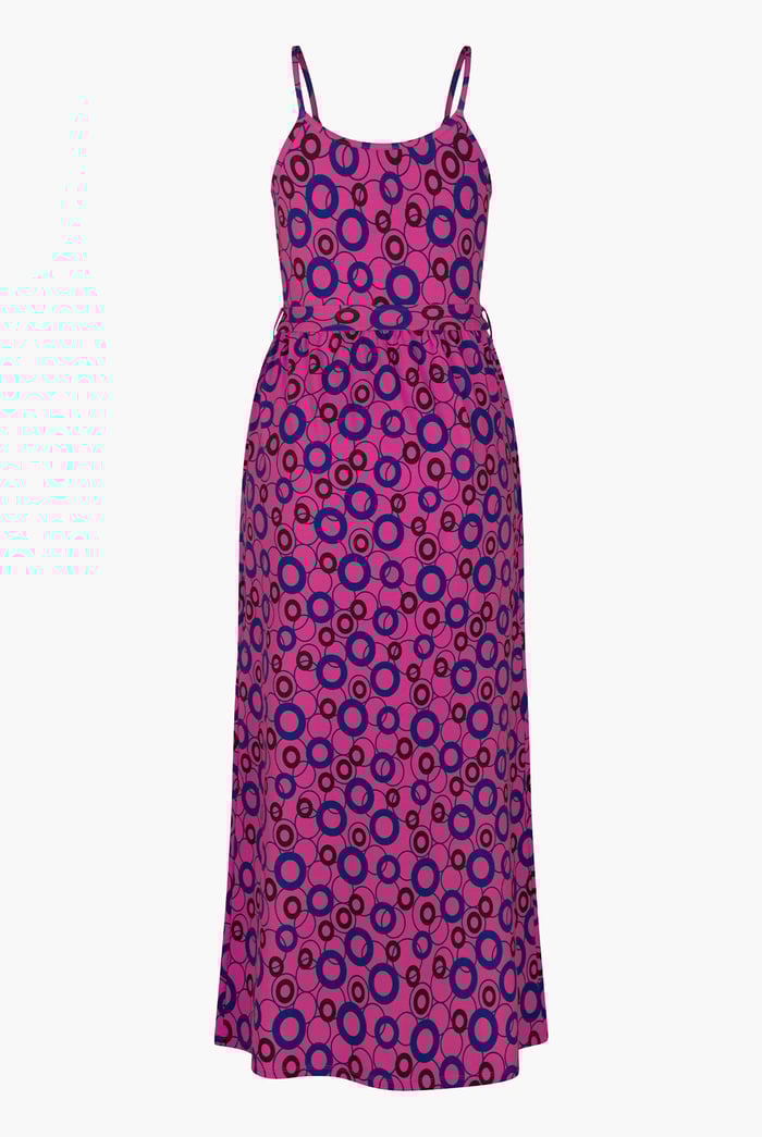 Geo Printed Jersey Wrap Front Maxi Dress