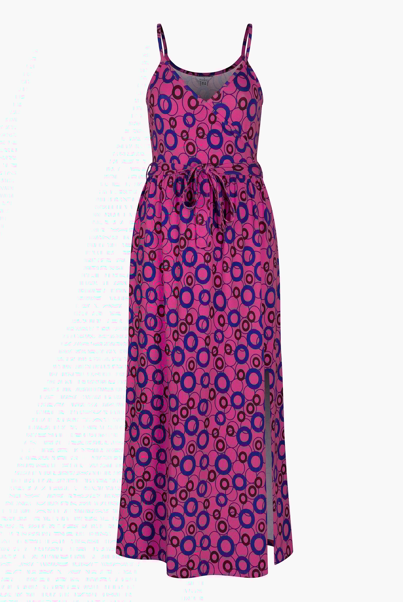 Geo Printed Jersey Wrap Front Maxi Dress