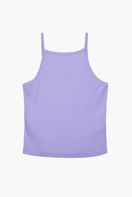 Yellow Square Neck Ribbed Cami