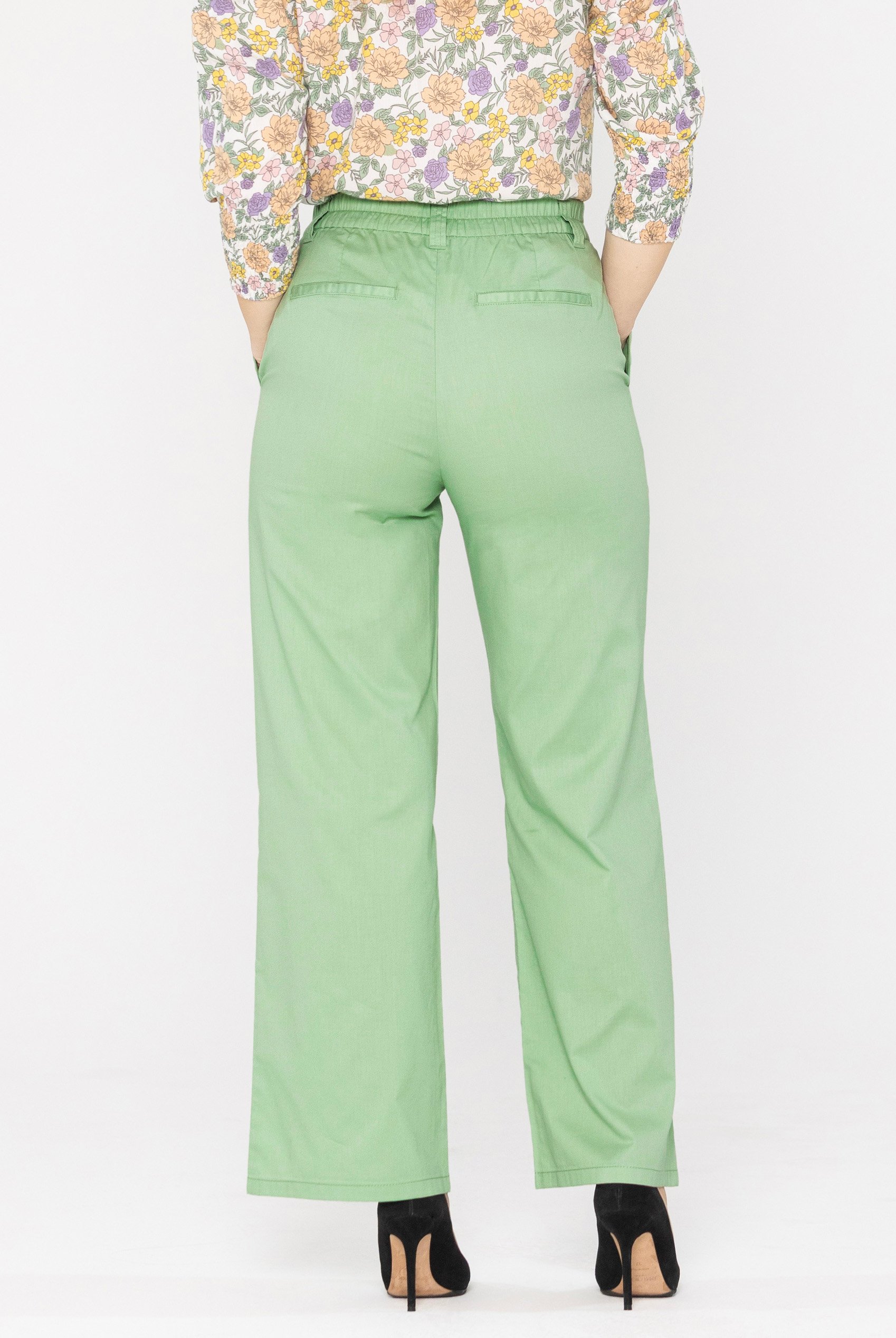 Wide Leg Woven Smart Trousers