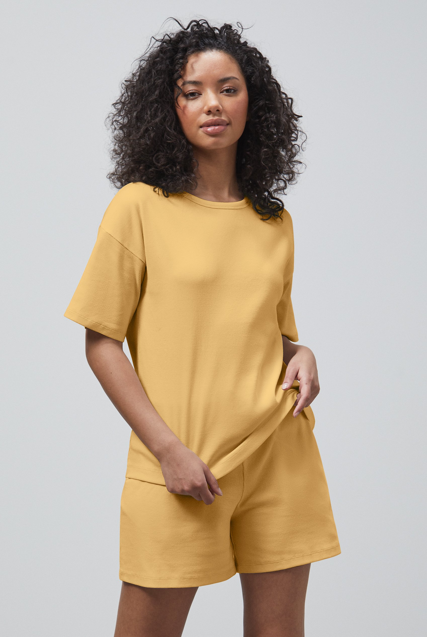 Ribbed T-Shirt & Shorts Set