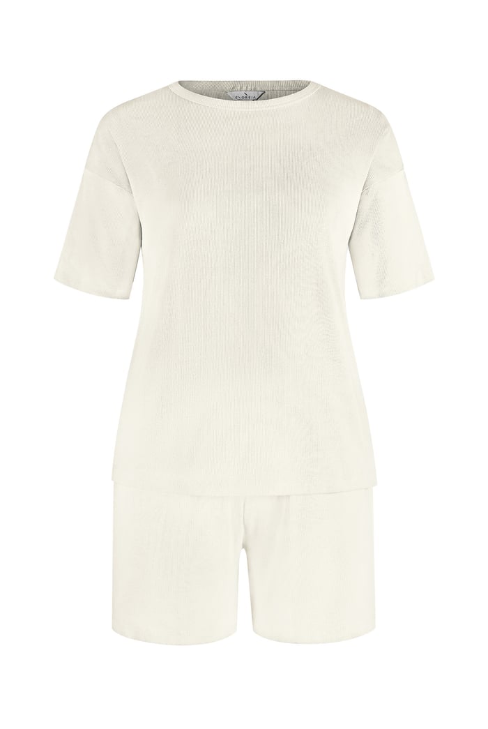 Ribbed T-Shirt & Shorts Set