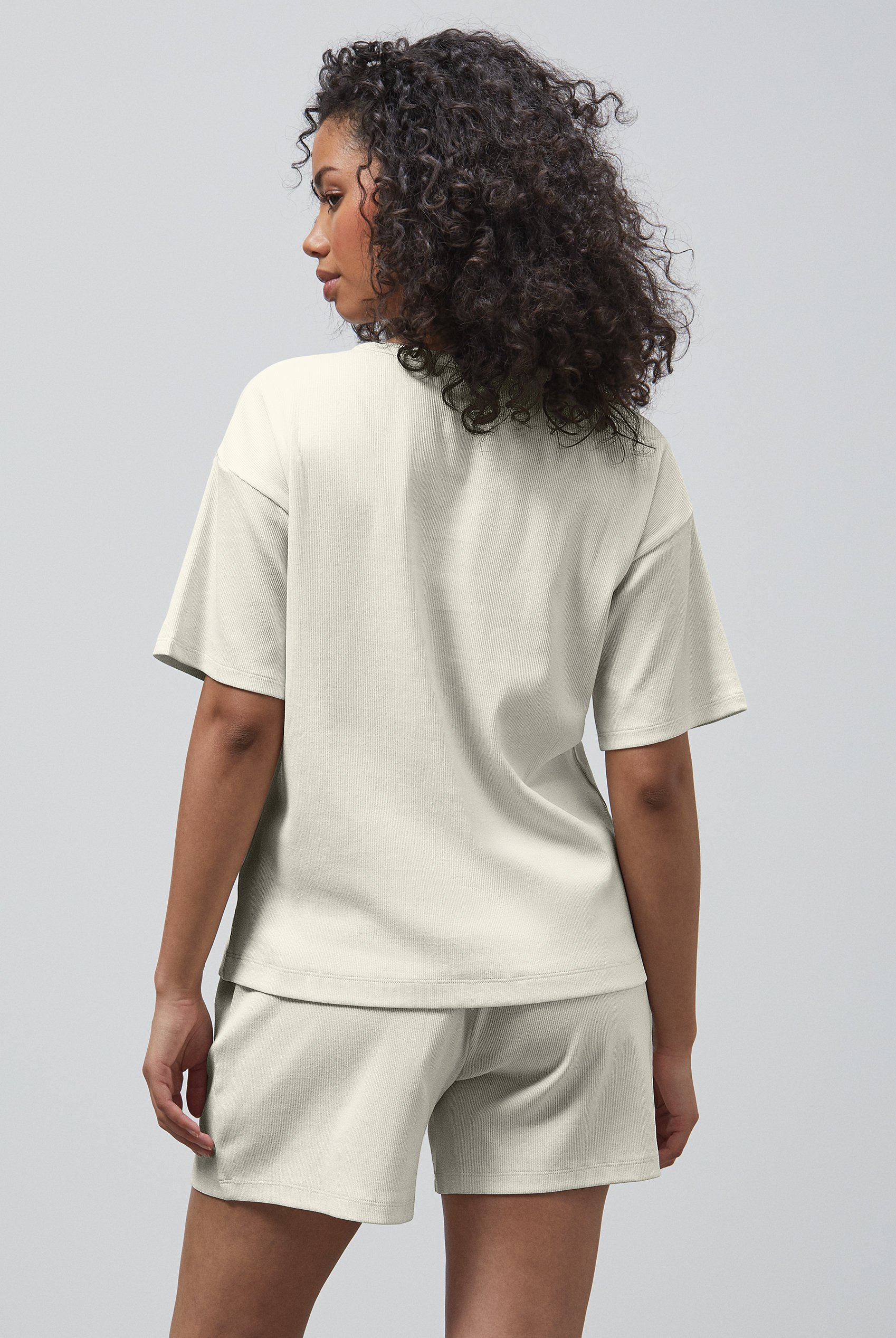 Ribbed T-Shirt & Shorts Set