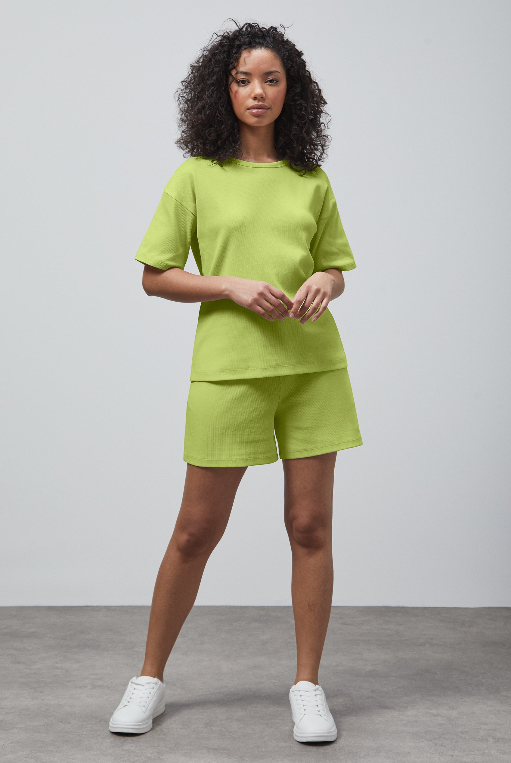 Ribbed T-Shirt & Shorts Set