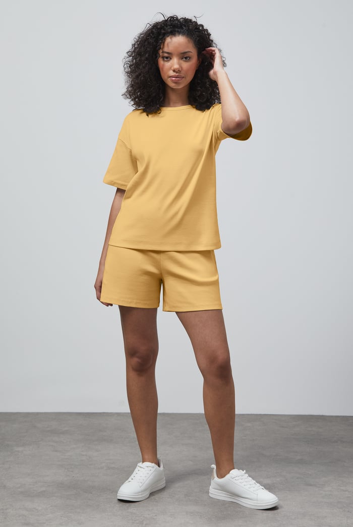 Ribbed T-Shirt & Shorts Set