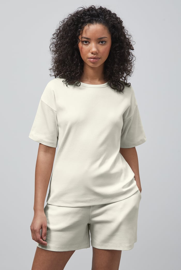 Ribbed T-Shirt & Shorts Set