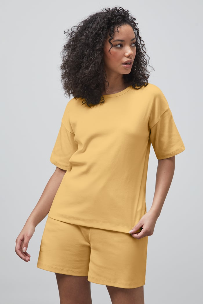Ribbed T-Shirt & Shorts Set
