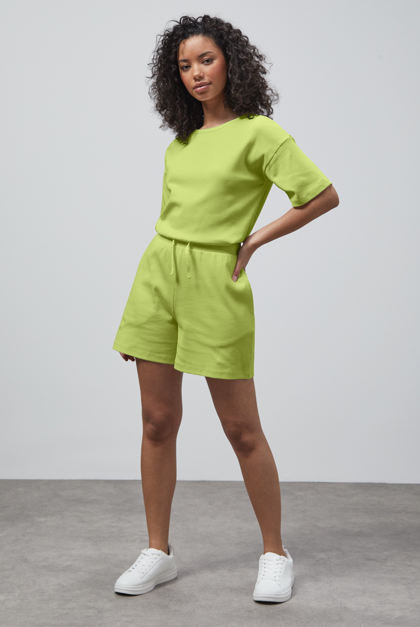Ribbed T-Shirt & Shorts Set