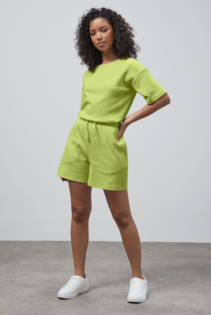 Ribbed T-Shirt & Shorts Set