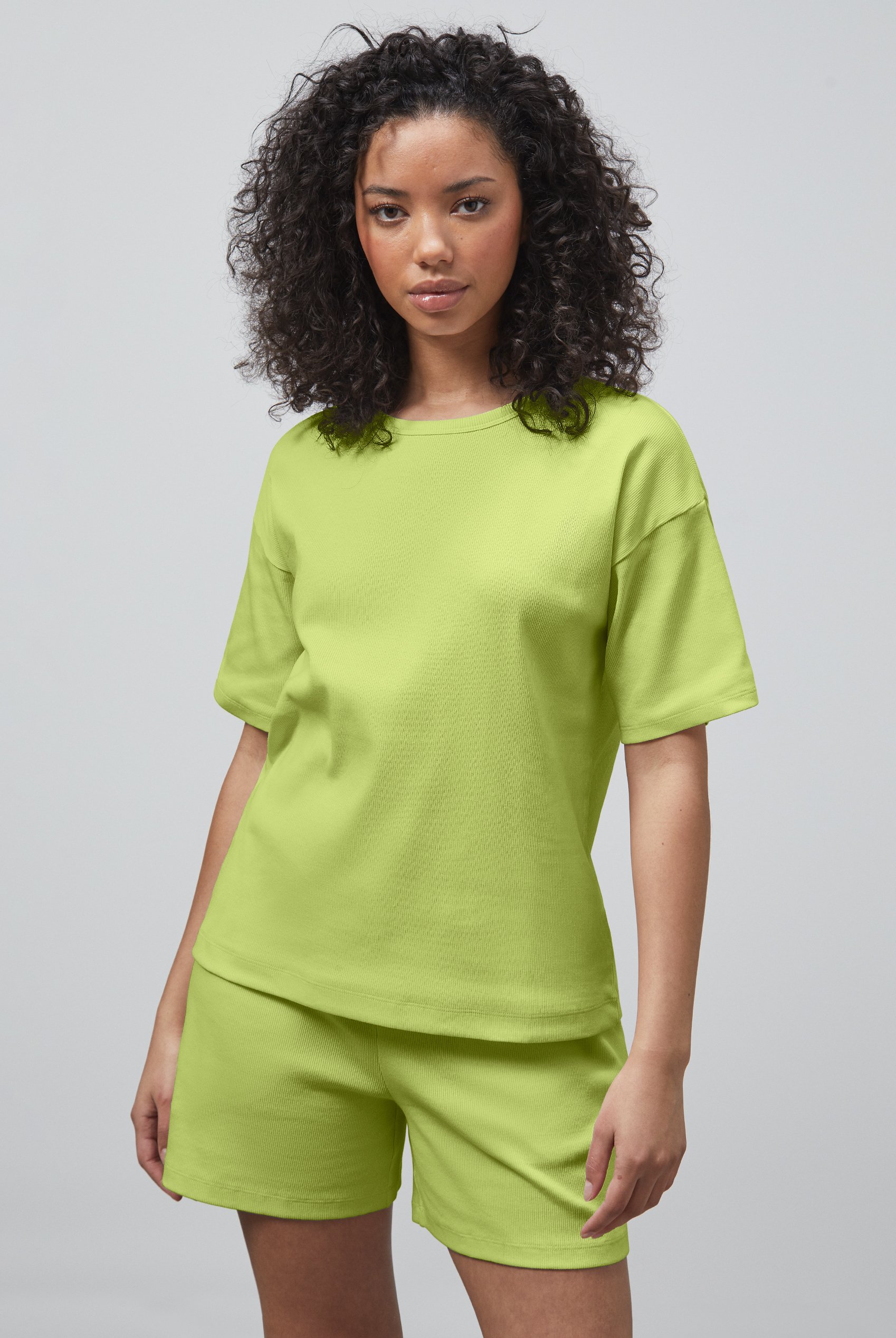 Ribbed T-Shirt & Shorts Set
