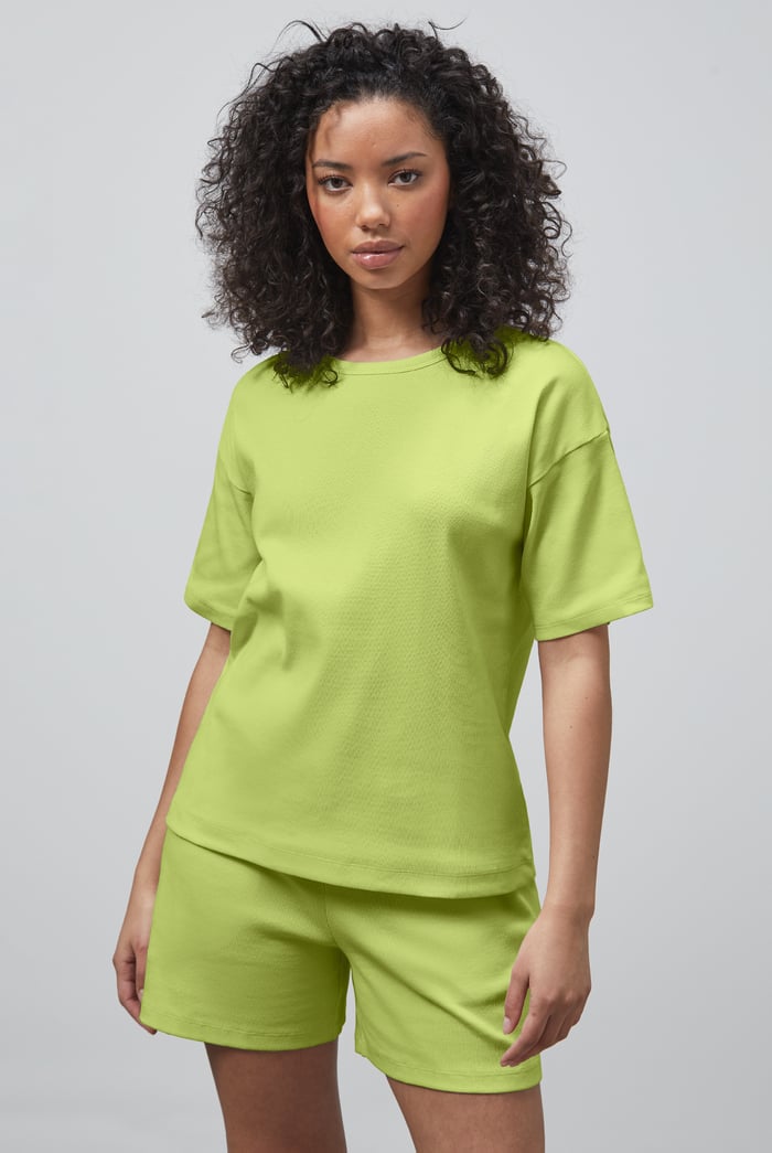Ribbed T-Shirt & Shorts Set