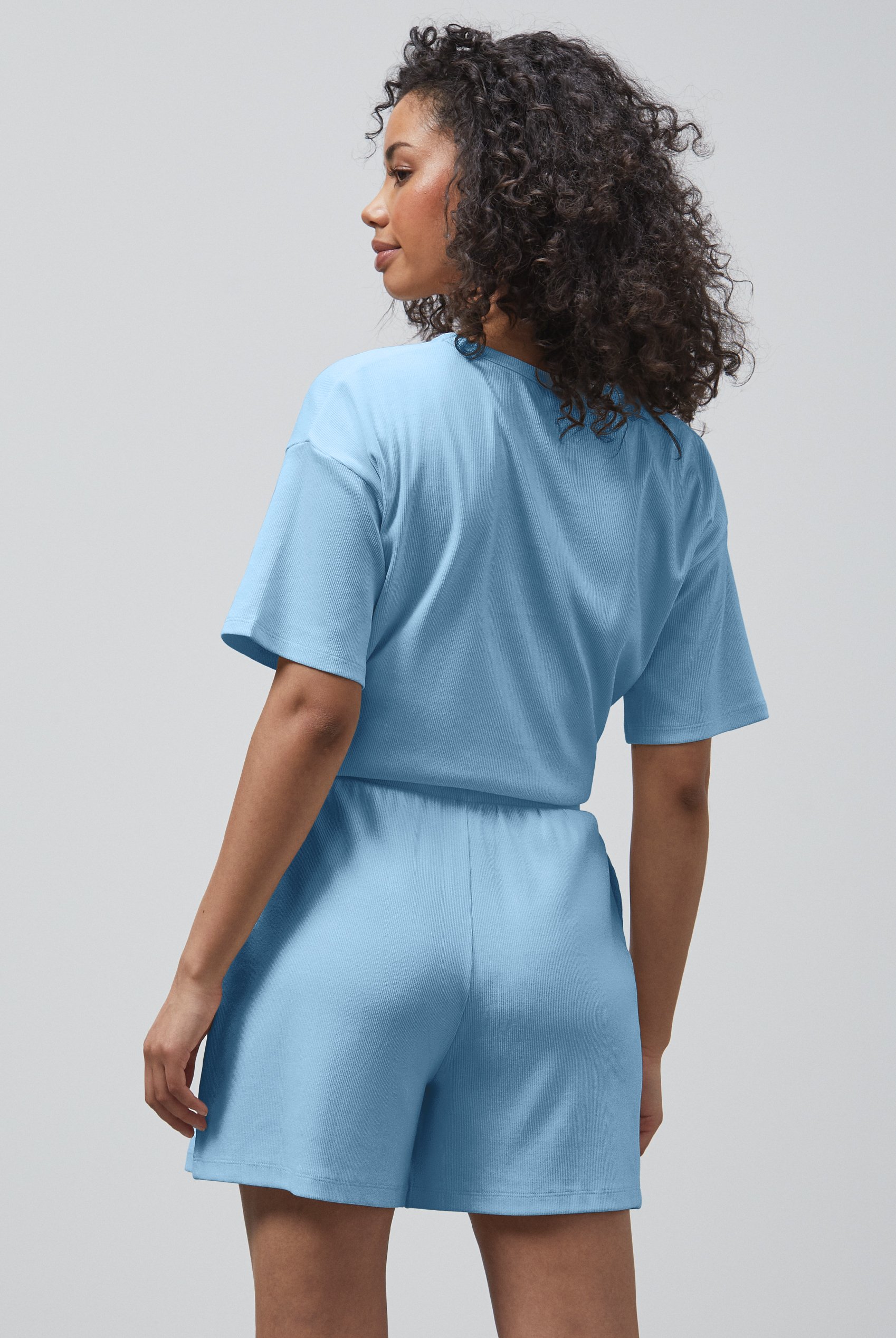 Ribbed T-Shirt & Shorts Set