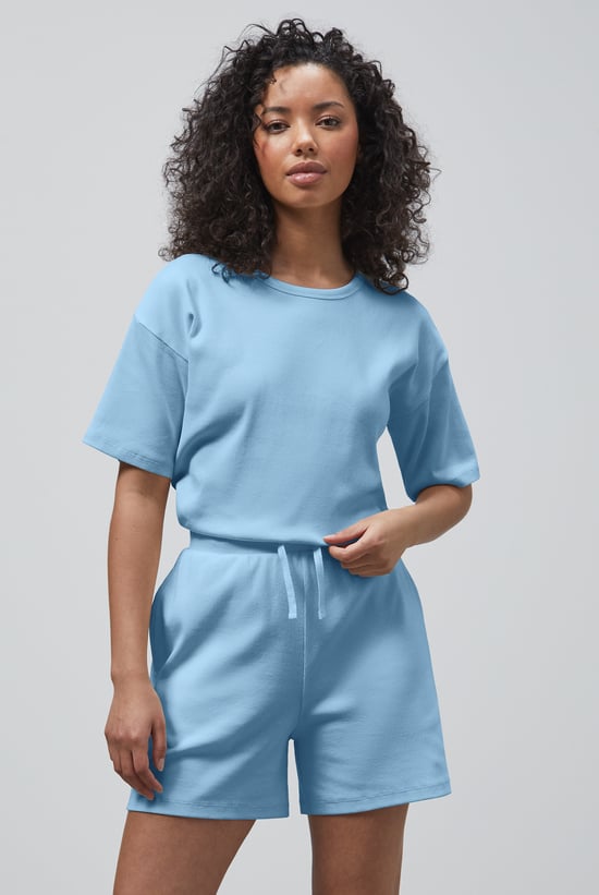 Ribbed T-Shirt & Shorts Set