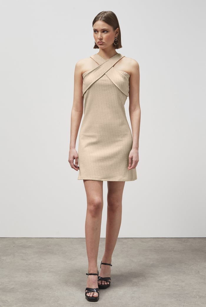 Cross Front Halter Neck dress