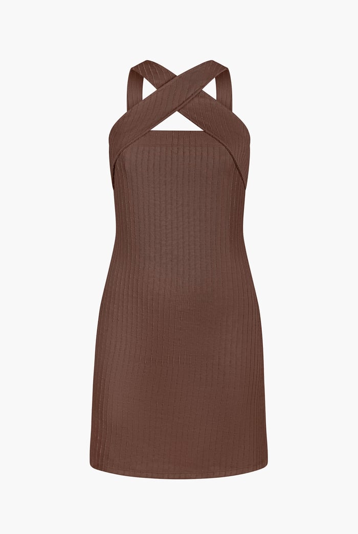 Cross Front Halter Neck dress