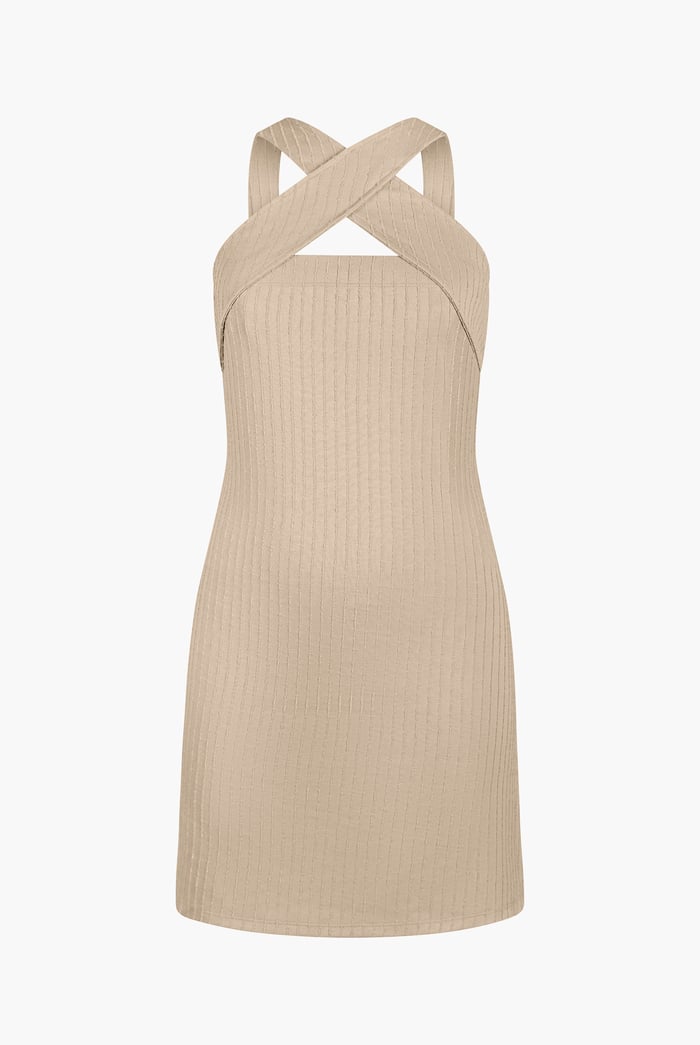 Cross Front Halter Neck dress