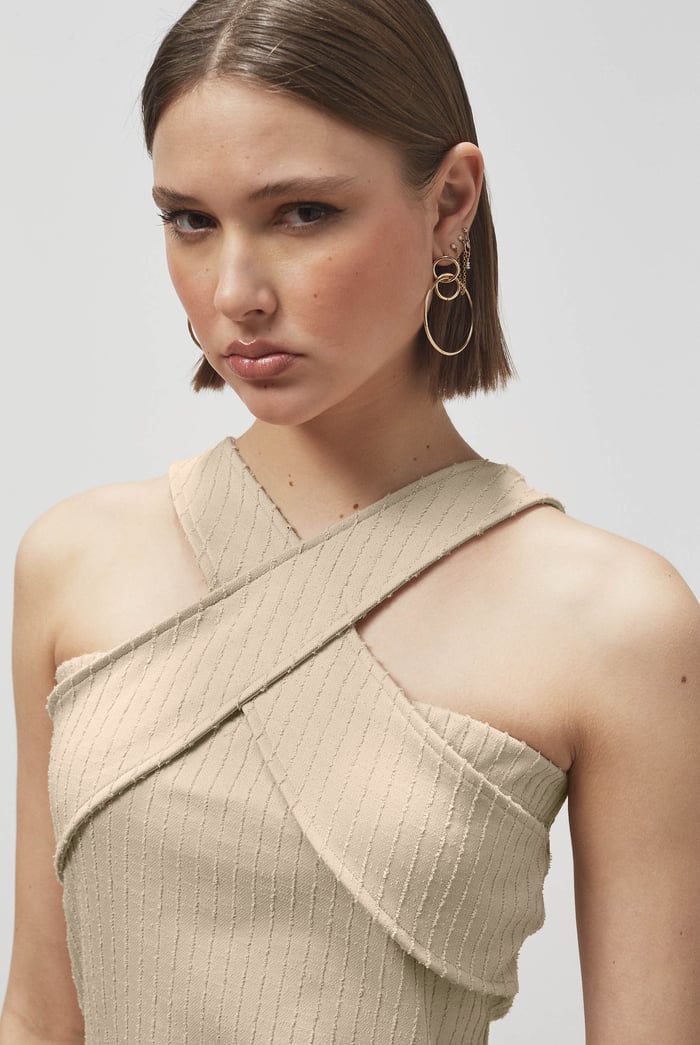 Cross Front Halter Neck dress